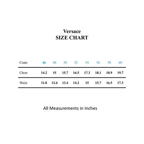 versace 50/50|Versace size chart uk.